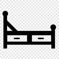 Bedroom, Mattress, Bedspread, Bed Frame icon svg