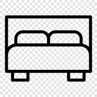 Bedroom, Mattress, Bed Frame, Bedspread icon svg