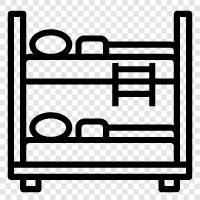 Bedroom, Mattress, Bed Frame, Bed Sheets icon svg