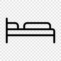 Bedroom, Mattress, Bedspread, Bed Linen icon svg