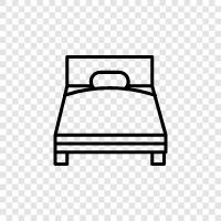 Bedroom, Bed sheets, Sleep, Home icon svg