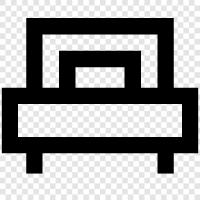 Bedroom, Mattress, Bed linen, Bed sheets icon svg