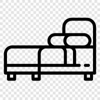 Bedroom, Mattress, Bed linen, Bedspread icon svg