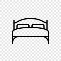 Bedroom, Bed linen, Bed sheets, Bedspread icon svg