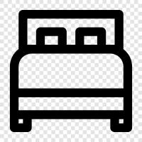 Bedroom, Mattress, Bedspread, Bedroom Furniture icon svg