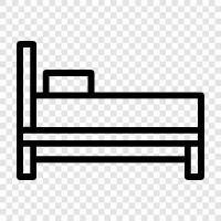 Bedroom, Bed sheets, Bed mattress, Bed frame icon svg