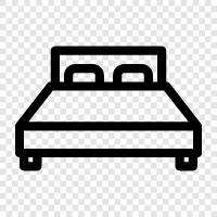 Bedroom, Bed sheets, Bedspread, Bed linens icon svg