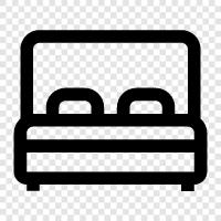 Bedroom, Bed sheets, Bedspread, Bed frame icon svg