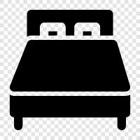 Bedroom, Mattress, Bed Frame, Bed Sheets icon svg