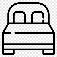 Bedroom, Bed Frame, Bed Sheet, Bedspread icon svg