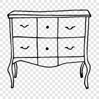 bedroom, bedroom dresser, white dresser, bedroom furniture icon svg