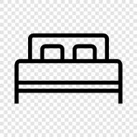 Bedroom, Mattress, Bed Frame, Bed Sheet icon svg