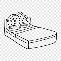 Bedroom, Mattress, Couch, Couch Bed icon svg