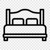 Bedroom, Sleep, Bedspread, Mattress icon svg