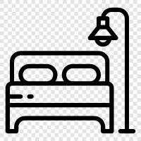 Bedroom, Mattress, Bed Frame, Bed Sheets icon svg