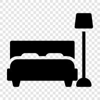 Bedroom, Bed sheets, Bed mattress, Bed frame icon svg