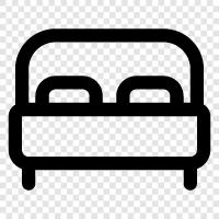 Bedroom, Bed sheets, Bed linen, Bedspread icon svg