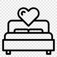 Bedroom, Mattress, Bedspread, Bed Frame icon svg