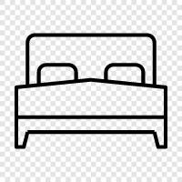 Bedroom, Sleep, Bedtime, Bed Pillow icon svg