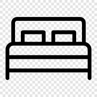 Bedroom, Queen, King, Mattress icon svg