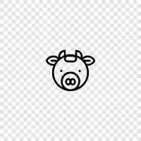 beef, milk, cheese, yogurt icon svg