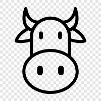 beef, milk, farming, agriculture icon svg