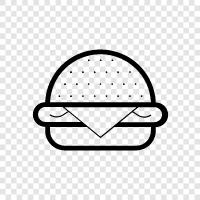 beef, hamburger, beef patty, burger joint icon svg