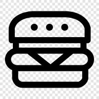 beef, hamburger, American, fast food icon svg