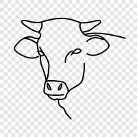 beef, milk, cheese, farming icon svg