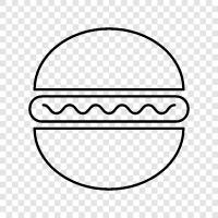 beef, patty, bun, cheese icon svg