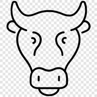 beef, dairy, meat, milk icon svg