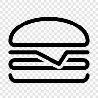 sığır eti, Hamburger ikon svg