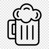 beer foam, beer stein, foamy head, foamy beer icon svg