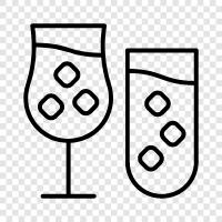 bira, şarap, likör, cocktails ikon svg