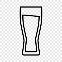 Bierbecher, Bierstein, Glasbierbecher, Bierflasche symbol