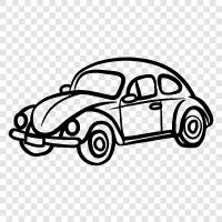 beetle, camper, cabrio, car icon svg