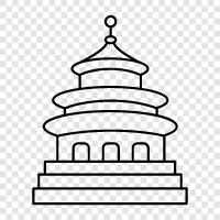 Beijing, China, ancient, architecture icon svg