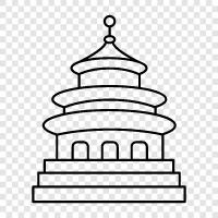 Peking, China, alt, Architektur symbol