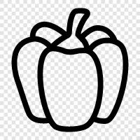 bell pepper recipes, bell pepper facts, Bell pepper icon svg