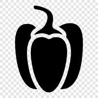 bell peppers, red bell pepper, yellow bell pepper, green bell pepper icon svg