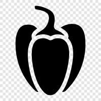 bell peppers, red bell pepper, yellow bell pepper, green bell pepper icon svg