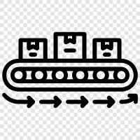 belt, conveyor, industrial, manufacturing icon svg