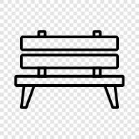 bench, garden bench, patio bench, deck bench icon svg