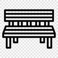 benches, sitting, sitting on, resting icon svg