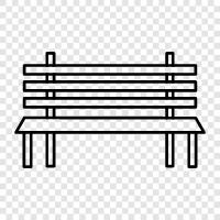 benches, seating, outdoor, furniture icon svg