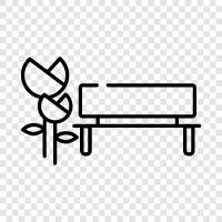 benches, public, parks, sitting icon svg