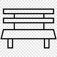 benches, wood, construction, wooden icon svg