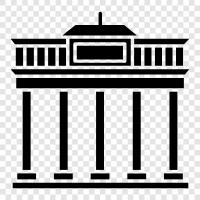 Berlin, Germany, Brandenburg Gate icon svg