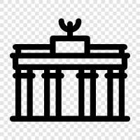 Berlin, Germany, landmark, historical icon svg