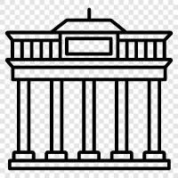 Berlin, Germany, landmark, history icon svg